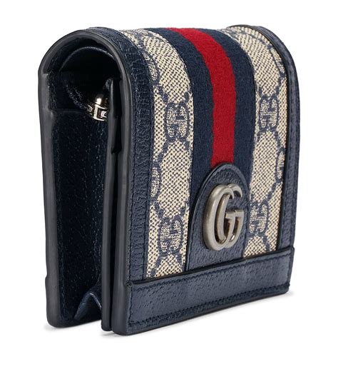 blue gucci wallet with gold zipper|Gucci ophidia gg wallet.